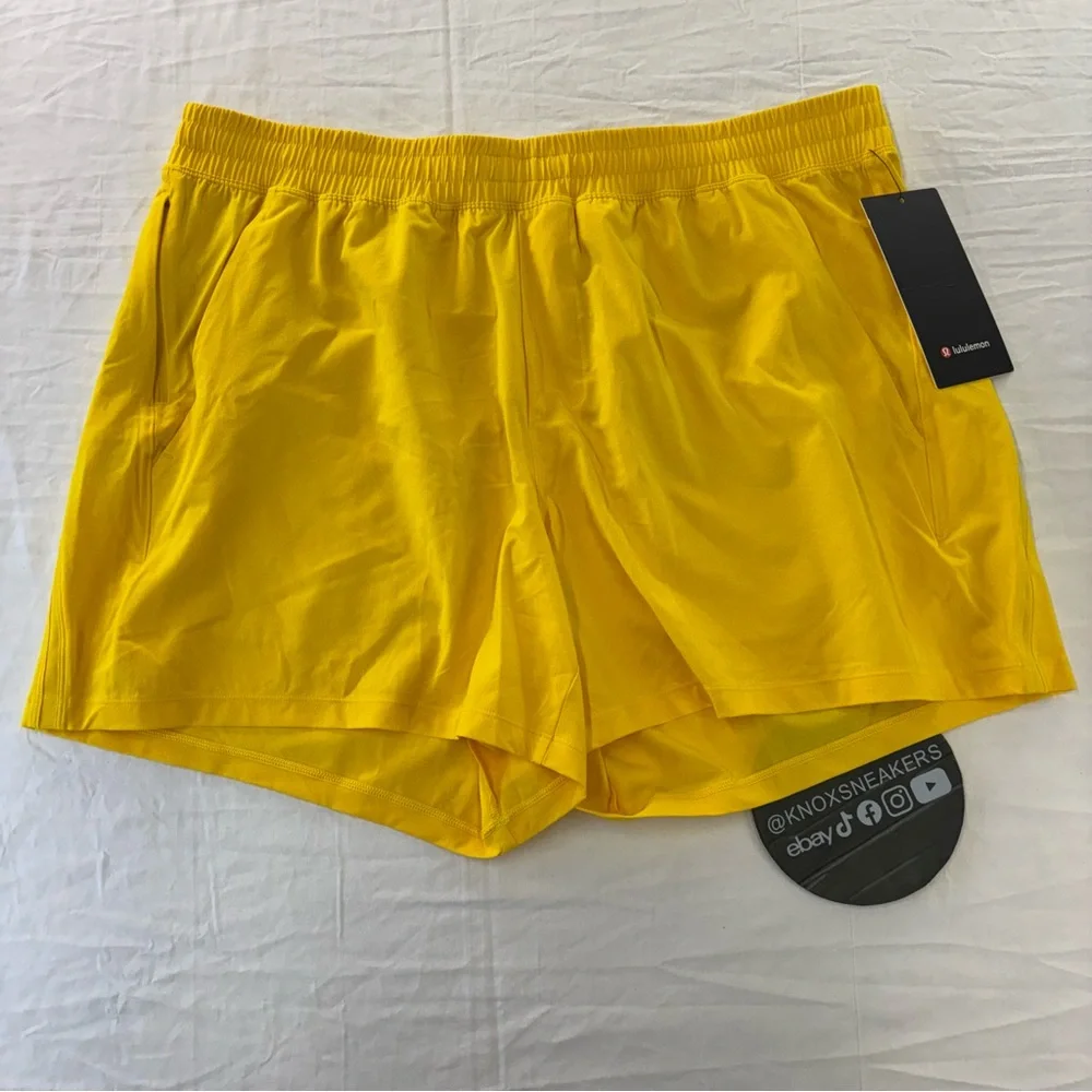 Lululemon Pace Breaker Short 5” *LL Linerless MZYW Maize Yellow Men's Size XXL